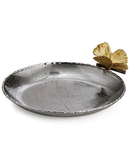 Поднос для мелочей Michael Aram Butterfly Ginkgo, серебристый