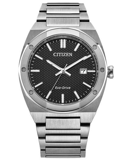 Мужские спортивные часы Citizen класса люкс со встроенным серебристым браслетом из нержавеющей стали, 40 мм серебристый