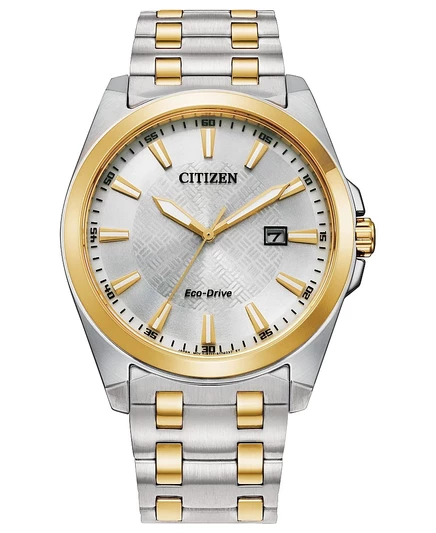 Мужские часы-браслет Citizen Eco-Drive Corso с двухцветным браслетом из нержавеющей стали, 41 мм