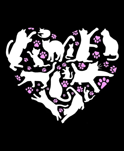 Мужская футболка премиум-класса LA Pop Art с надписью Word Art от Cat Heart black