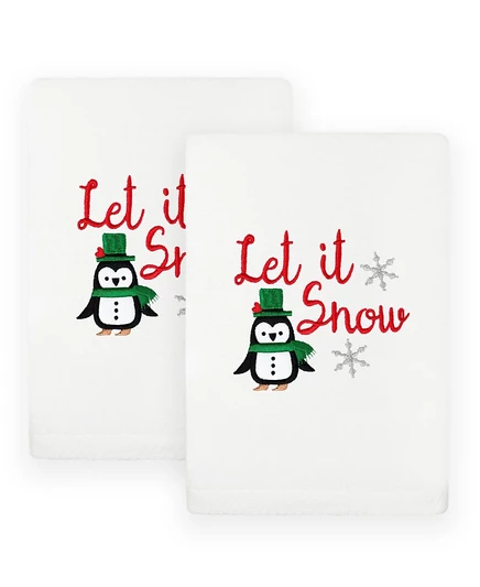 Набор полотенец Linum Home Let It Snow, тур. хлопок, белые