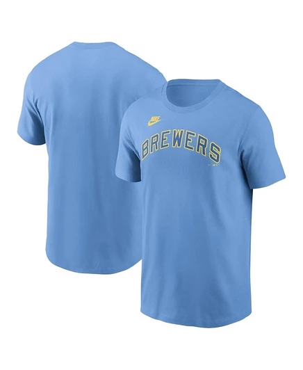 Мужская футболка Nike Cooperstown Milwaukee Brewers, голубая