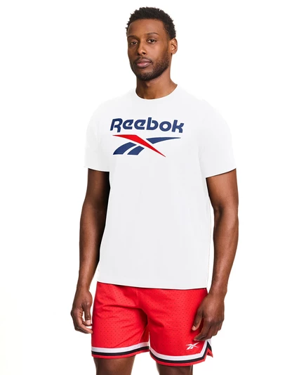Мужская классическая футболка с логотипом white/navy/red