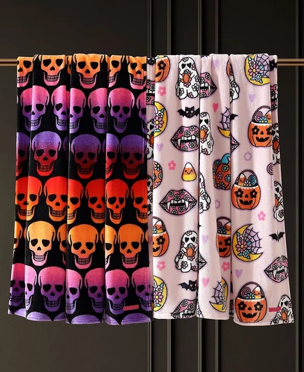 Плед Betsey Johnson Halloween 178×127 см, черный