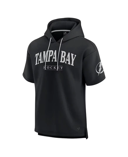 Мужская черная толстовка с капюшоном Fanatics Tampa Bay Lightning Elements Ready с коротким рукавом black, gray