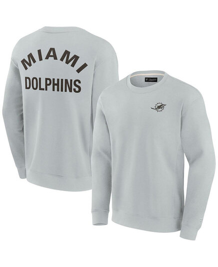 Fanatics Мужская толстовка Miami Dolphins с капюшоном Crew gray