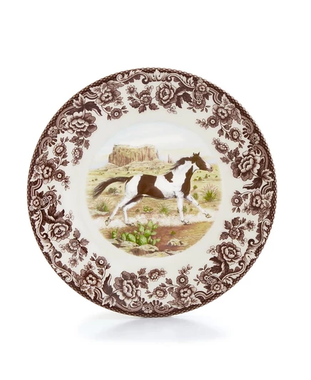 Тарелка для салата Spode Woodland Paint Horse, коричневая