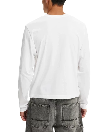 Мужской лонгслив Cotton On Cropped Fit, белый
