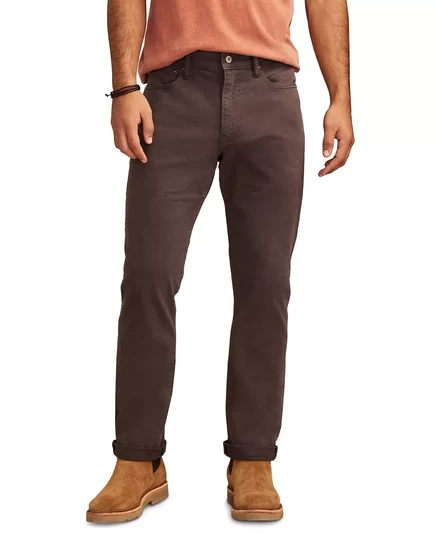 Мужские спортивные прямые джинсы из матовой саржи Lucky Brand Mens 410 iron wash
