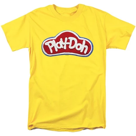Унисекс футболка Hasbro Play-Doh Logo, желтая