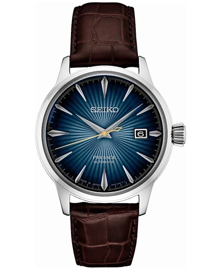 Мужские часы Seiko Presage Cocktail Time автомат, 41 мм, синий