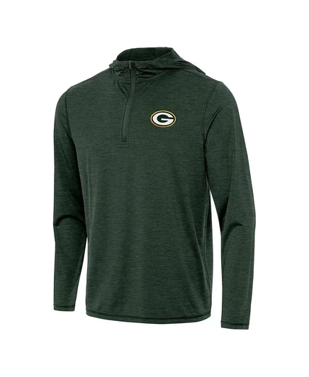 Мужская толстовка с капюшоном Green Bay Packers от Antigua, аккуратный пуловер на молнии зеленого цвета
