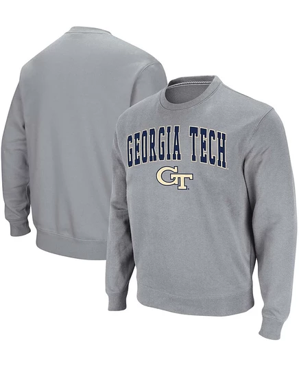 Мужской свитшот Colosseum Georgia Tech Arch Logo, серый
