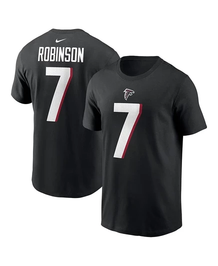 Мужская футболка Nike Bijan Robinson Black с выбором игрока в первом раунде драфта НФЛ 