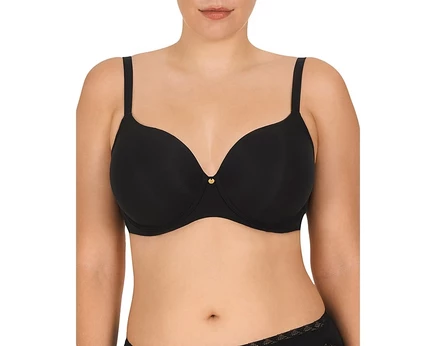 Женский бюстгальтер-футболка на косточках Natori Women's Chic Comfort для полной фигуры, черный