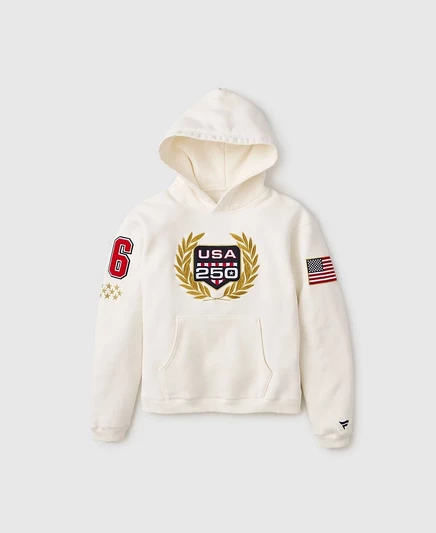 Мужское худи Fanatics USA 250 лимитированное, белое