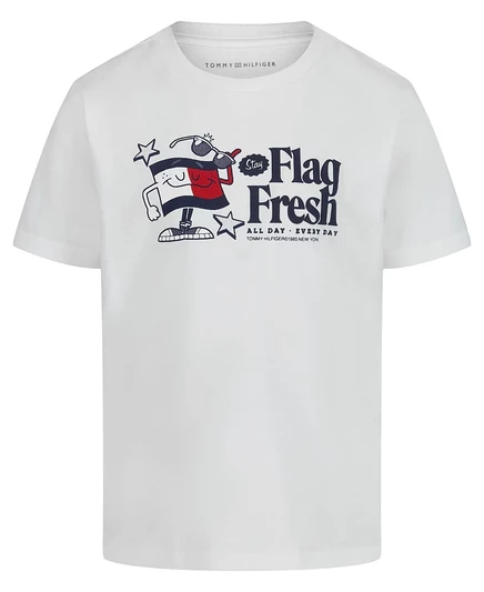 Футболка для мальчиков tommy hilfiger flag fresh, белая