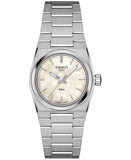 Женские часы Tissot PRX 25 мм, белый перламутр