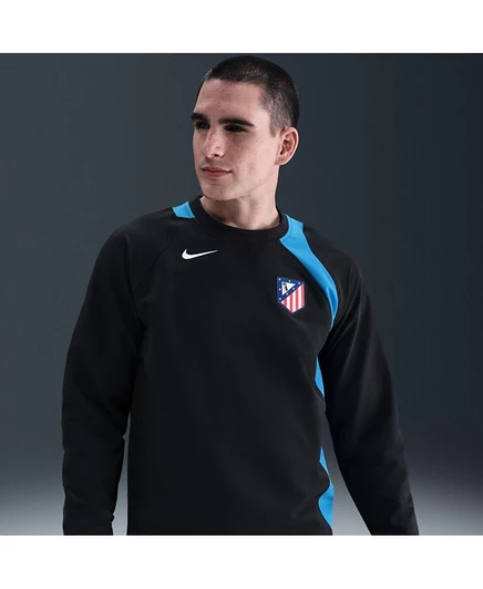 Мужская толстовка-пуловер Nike черного цвета Atletico de Madrid Third T90 черного цвета