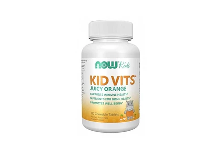 Жевательные таблетки NOW Foods Kid Vits Juicy Orange, 120 цветных пастилок