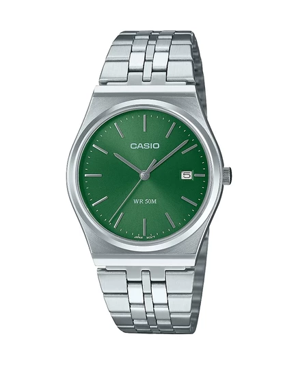 Мужские часы Casio 35 мм, кварц, сталь, зеленый