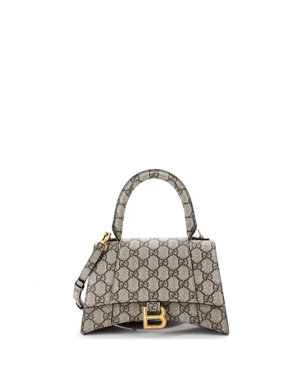 Женская сумка Gucci x Balenciaga Hourglass, коричневая