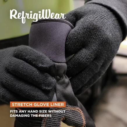 Мужские подперчатки RefrigiWear влагоотводящие, 12 пар, черные