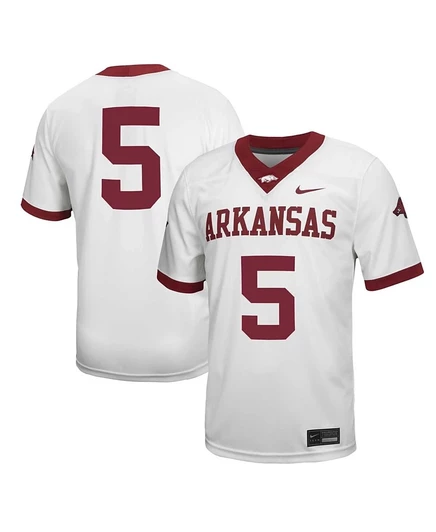 Мужская игровая футболка Nike Arkansas Razorbacks №5, белая