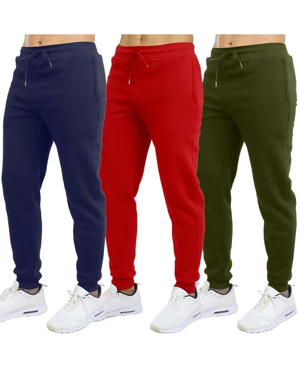 Мужские облегающие брюки из 3-х комплектов navy/olive/red