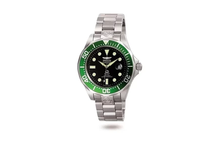 Мужские часы Invicta 3047 Pro Diver с автоподзаводом и черным циферблатом с 3 стрелками silver
