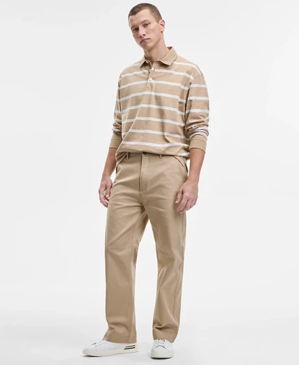 Мужские брюки Hugo Boss Dalton253 прямого кроя, бежевые