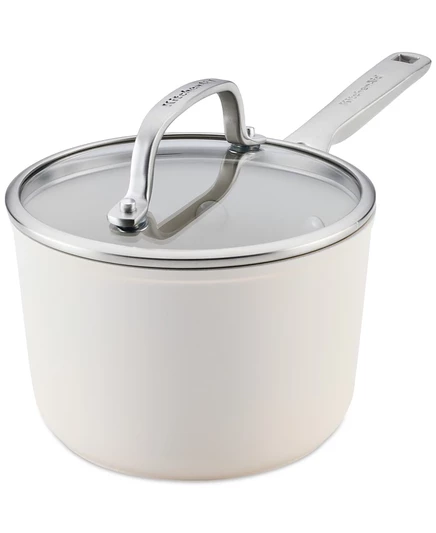 Ковш KitchenAid анодированный 1,9 л с керамическим покрытием, белый