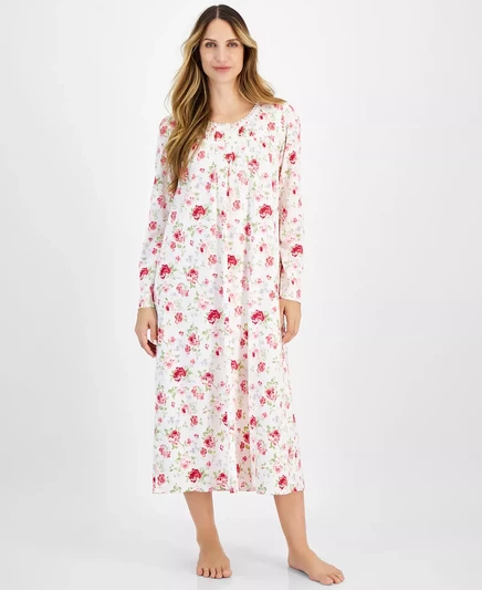  Женская ночная рубашка из хлопка с принтом, эксклюзивно в Macy's roses pink