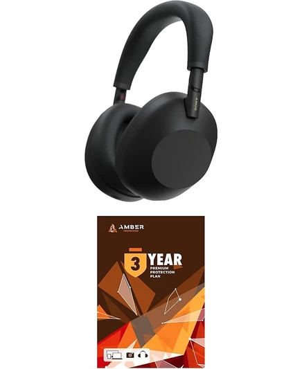 Беспроводные наушники Sony WH-1000XM6 с функцией шумоподавления и 3-летним планом защиты от янтарного света (2025), черные