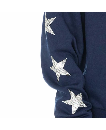 Женский пуловер из трехслойной ткани Gameday Couture темно-синего цвета Houston Texans со стразами на рукаве в виде звезды. navy