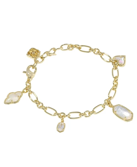 Браслет-оберег с несколькими камнями и искусственным жемчугом Kendra Scott Icon multi