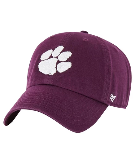 Мужская кепка 47 Brand Clean Up Clemson Tigers, фиолетовая