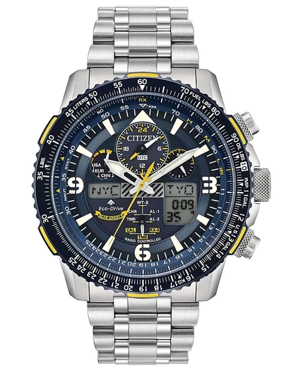 Мужские часы Citizen Promaster Skyhawk A-T 46 мм, серебристые
