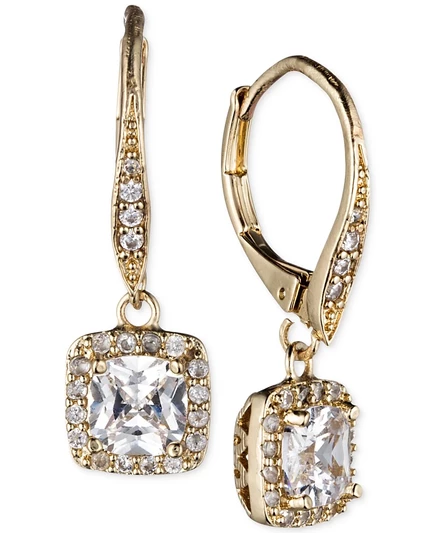 Серьги-подвески Anne Klein Pave с кристаллами, золотистые