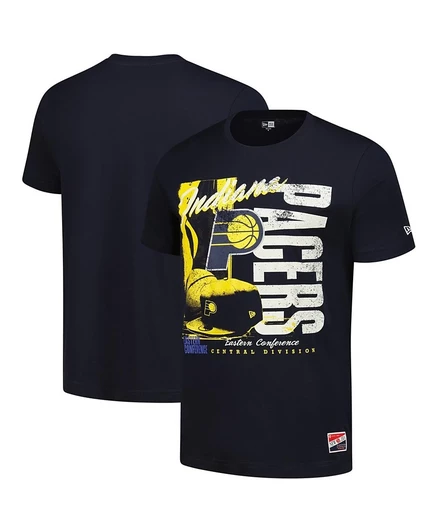Мужская футболка New Era Indiana Pacers винтажная, синяя