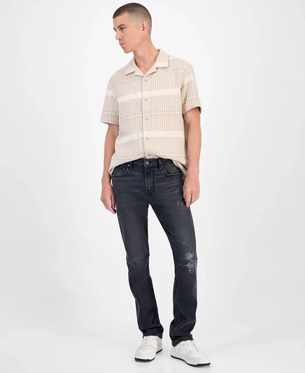 Мужские джинсы Guess Davis slim straight, серые