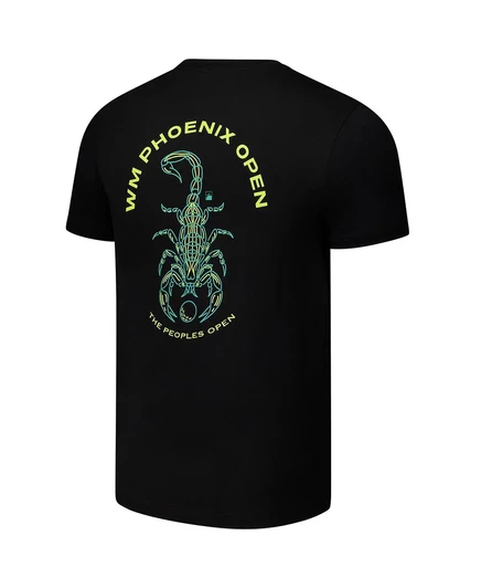 Мужская и женская черная футболка Flomotion WM Phoenix Open Scorpion от Flomotion black