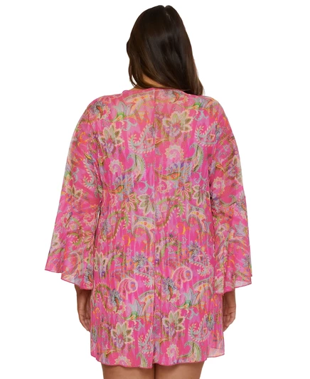 Туника для плавания Becca ETC Plus Size Polynesia с завязками спереди multi