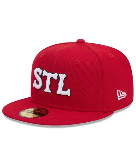 Мужская бейсболка New Era 59FIFTY Cardinals 2024, красная