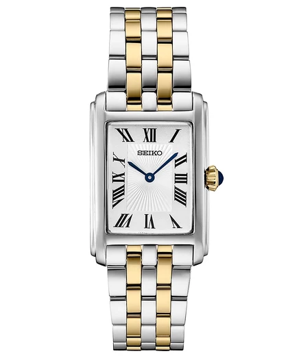 Женские часы Seiko Essentials 22 мм, двухцветный браслет