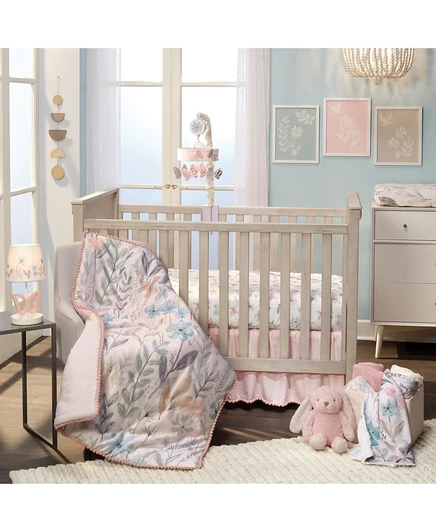 Комплект для кроватки Lambs & Ivy Baby Blooms, розовый