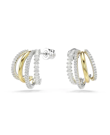 Серьги Swarovski Hyperbola mini, смешанный металл, белые