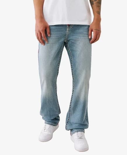 Мужские джинсы True Religion Ricky прямые с клапанами, синие