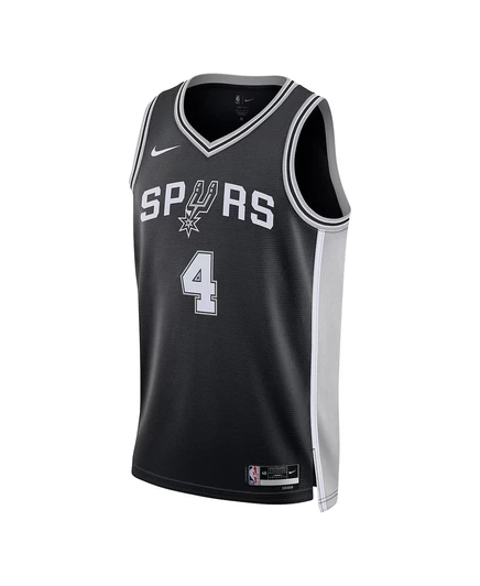 Мужская и женская футболка Nike De'Aaron Fox Black San Antonio Spurs Swingman - Icon Edition black