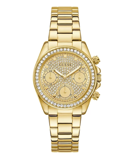 Женские многофункциональные часы GUESS Glitz Gold из нержавеющей стали, 36-миллиметровое золото